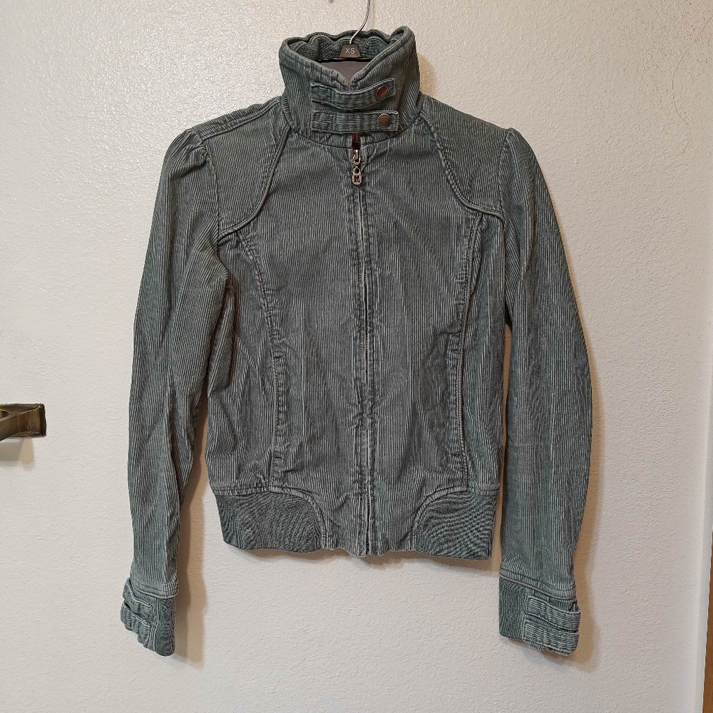 Mossimo Green Corduroy Moto Jacket